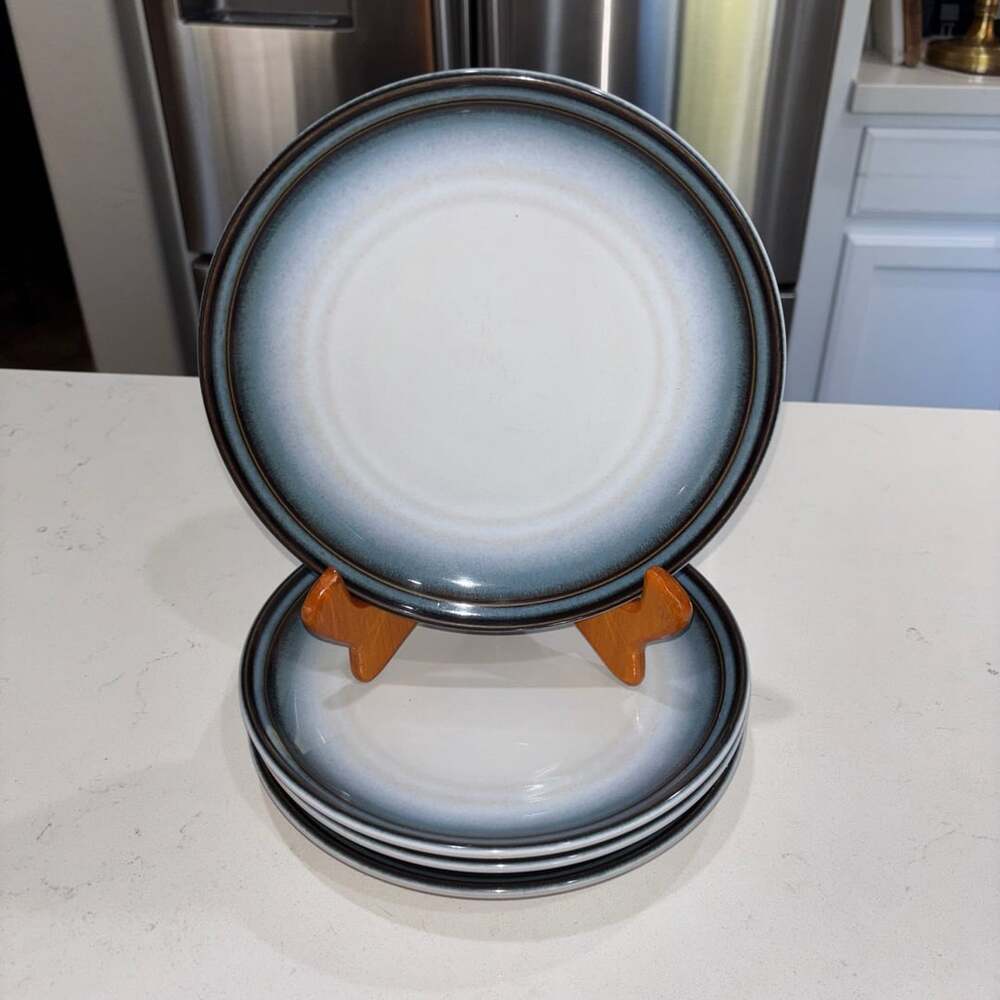 Noritake Stoneware Sorcerer 8620 Salad Plates Set Of 4 Blue Ombre